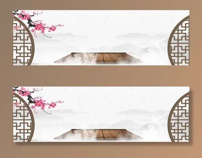 中国风传统水墨古风古典展板边框工笔画PS海报背景平面设计素材 中国风传统水墨古风古典展板边框工笔画PS海报背景平面设计素材
