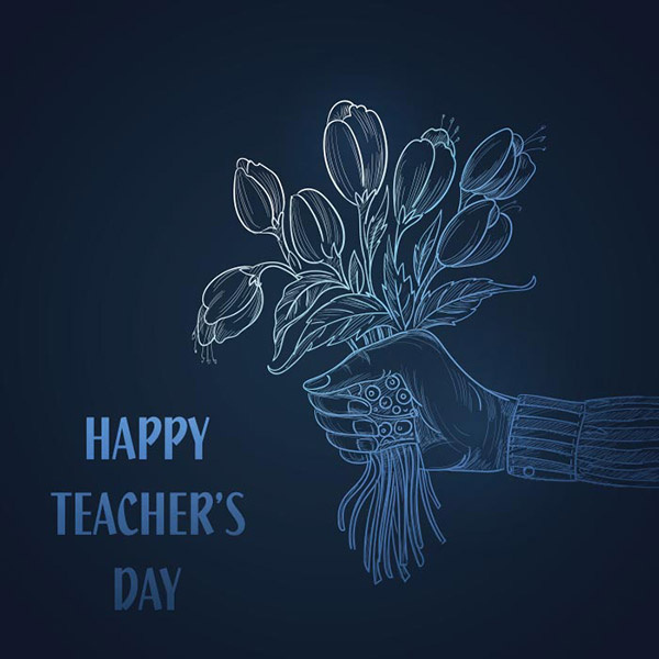 感恩节教师节手绘卡通背景