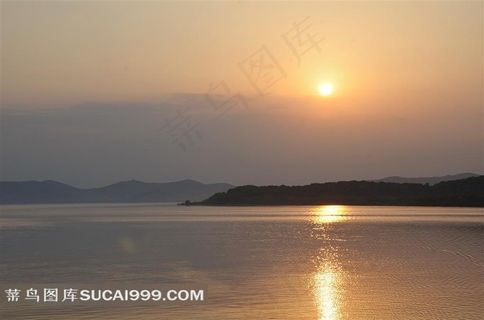 江苏太湖落日风景