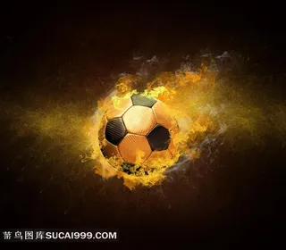 燃烧的动感足球高清图片