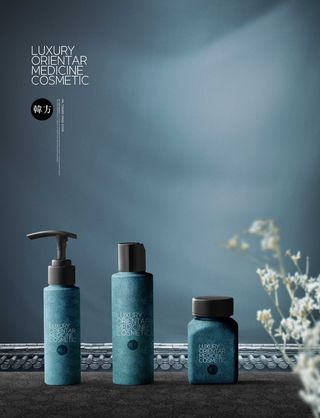 中国风国潮化妆品样机模板