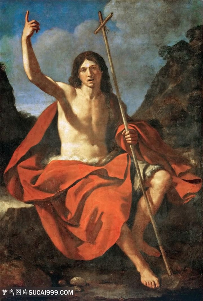 圣若翰洗者油画