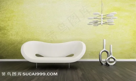 室内的时尚沙发与饰品家居摄影高清图片