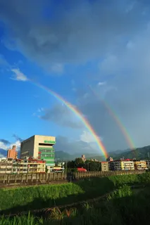 雨后彩虹图片真实照片 雨后彩虹图片真实照片