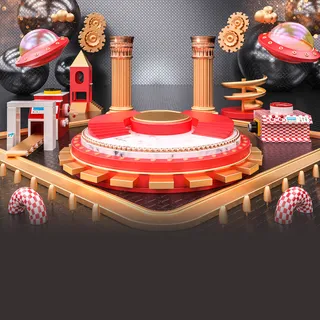 立体C4D场景电商首页主图直通车促销banner海报背景PSD素材