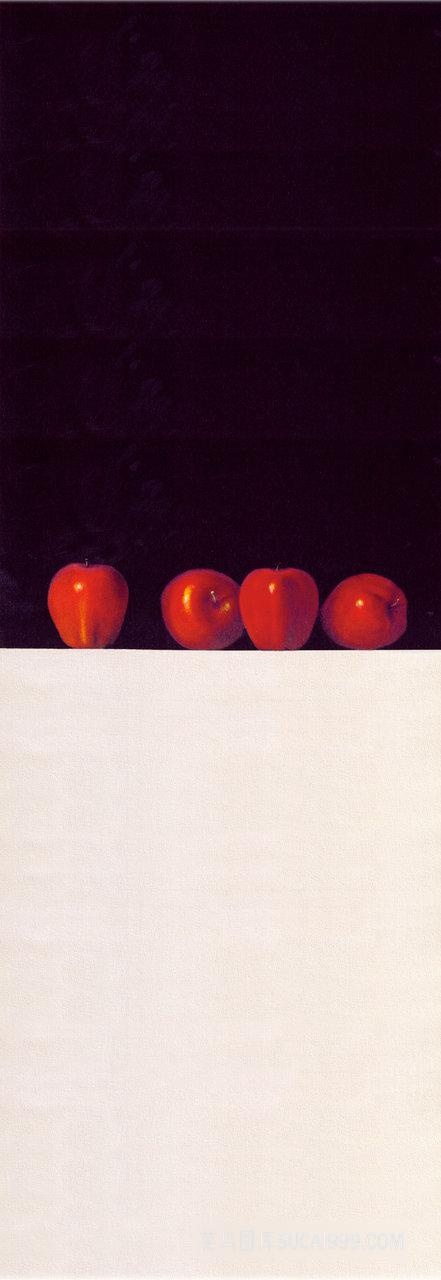 苹果静物插画