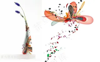 时尚花纹花瓶素材
