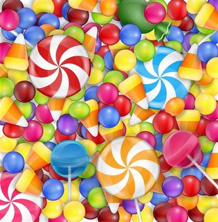 多种好吃的糖果