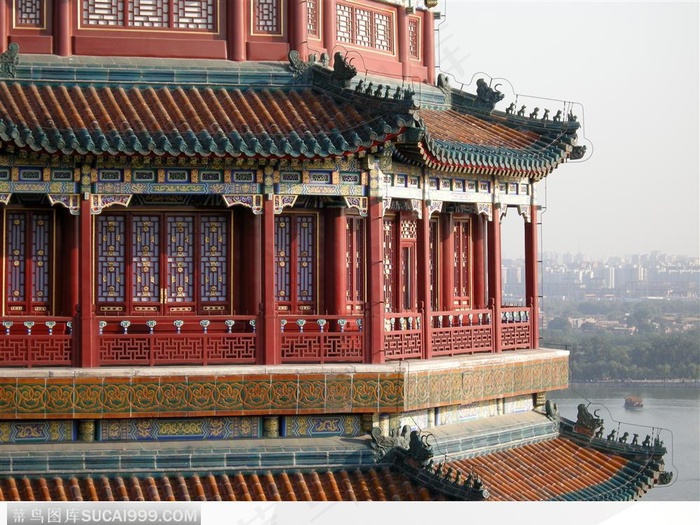 佛香阁建筑局部特写