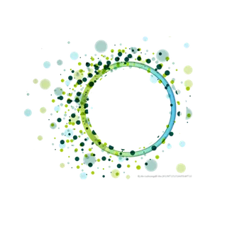 圆点吸附绿色圈科技kv主视觉