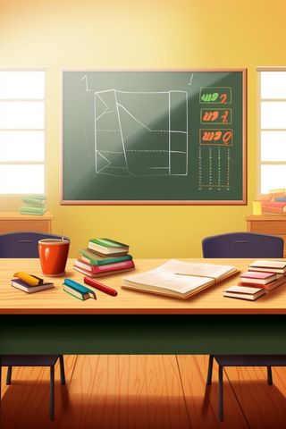 讲台教室黑板学校背景