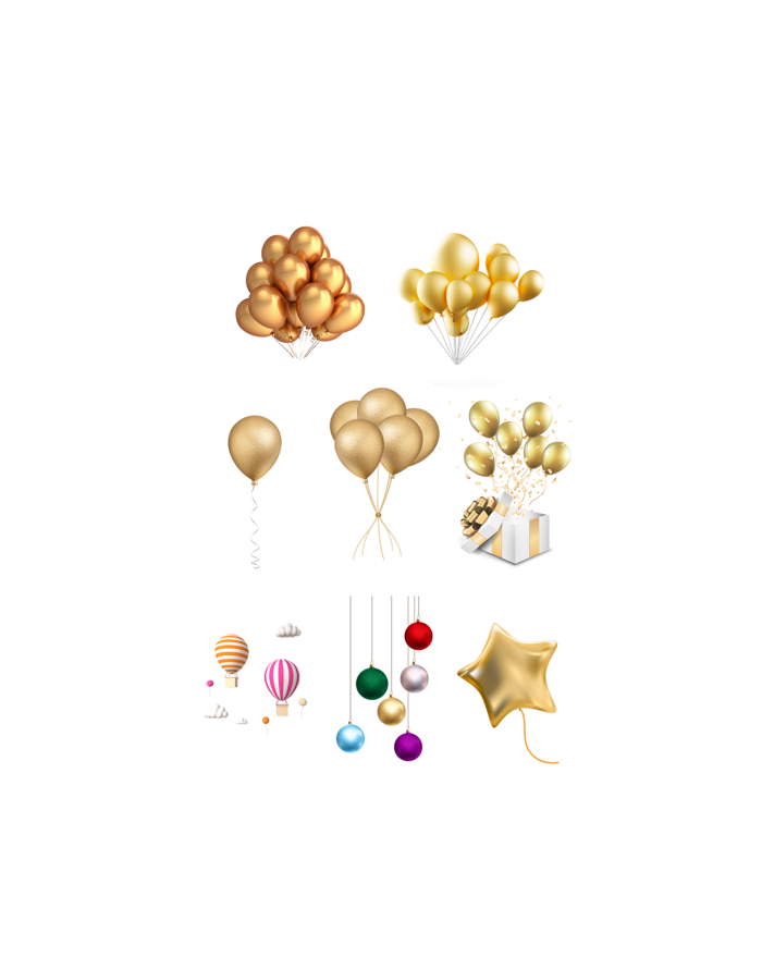 金色气球免扣元素 拷贝