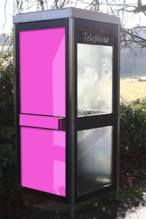 电话亭海报样机 街道