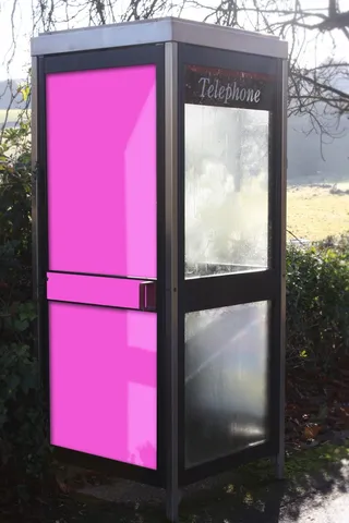 电话亭海报样机 街道