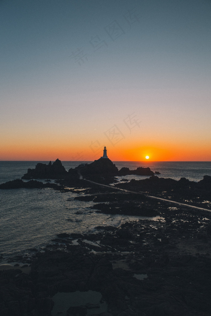 海上夕阳唯美图片