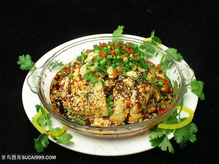 贵州口水鸡传统餐饮美食高清菜谱用图摄影