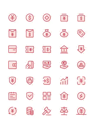 彩色icon手机线性小图标UI素材AI矢量图psd设计源文件app菜单分类