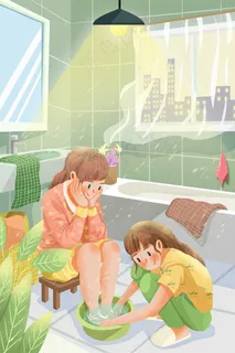 母亲节插画  母亲节插画
