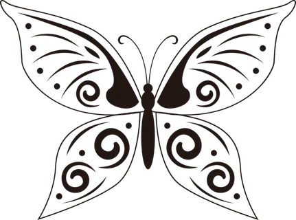 卡通动画动画蝴蝶免扣PNG手绘插画图片素材 (74)