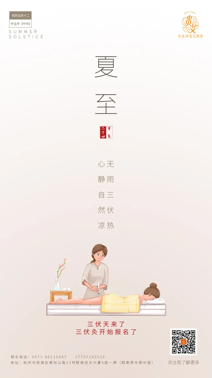 简约夏至节气海报二十四节气