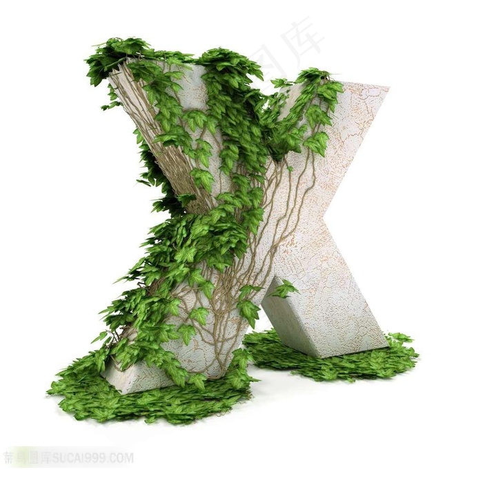 3D字母X设计素材