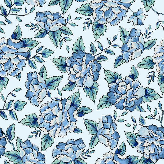 花卉唯美手绘花朵面料纹理手机壳布料面料印花服装矢量图案素材