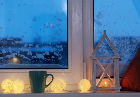 圣诞节装饰窗户门冬天新年装饰室内外场景(69)