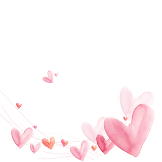 粉色桃心爱心免扣素材