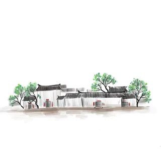 清明元素卡通春天清明节晚春绿色