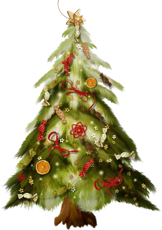 圣诞节平安夜圣诞树免扣素材圣诞元素