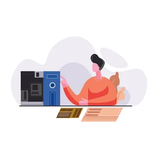 扁平化人物场景办公互联网等距ai矢量设计网页海报UI素材插画