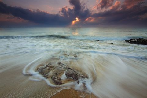 丝绸一样的海水摄影图 丝绸一样的海水摄影图