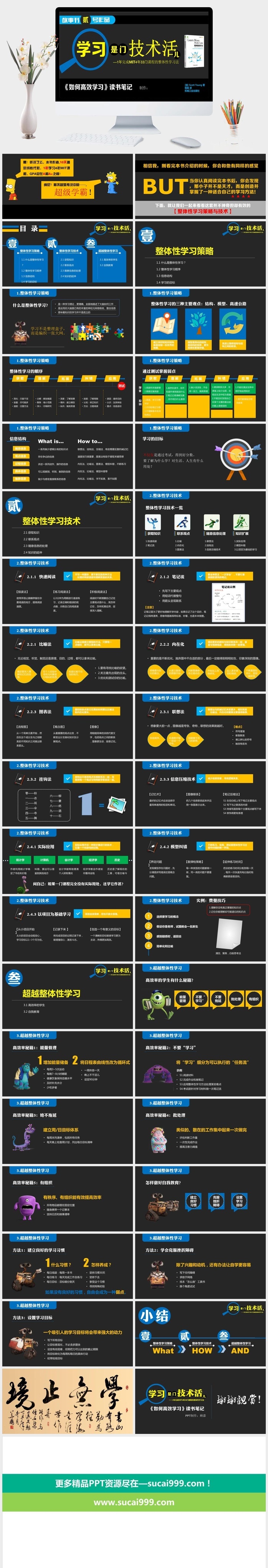 《如何高效学习》读书笔记PPT
