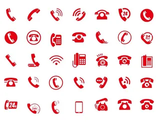 矢量电话标志大全