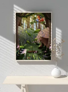 绿色创意公益植树节卡通312保护环境宣传插画