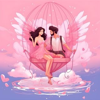 情人节520粉红爱心恋人情侣浪漫海报素材背景