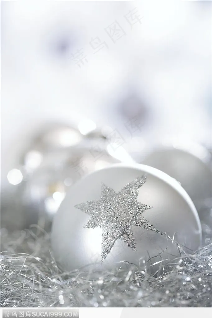 圣诞色彩-银色的小球