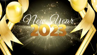 2023年新年快乐黑金背景