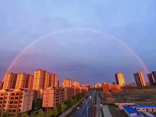 彩虹风景建筑菜鸟图库