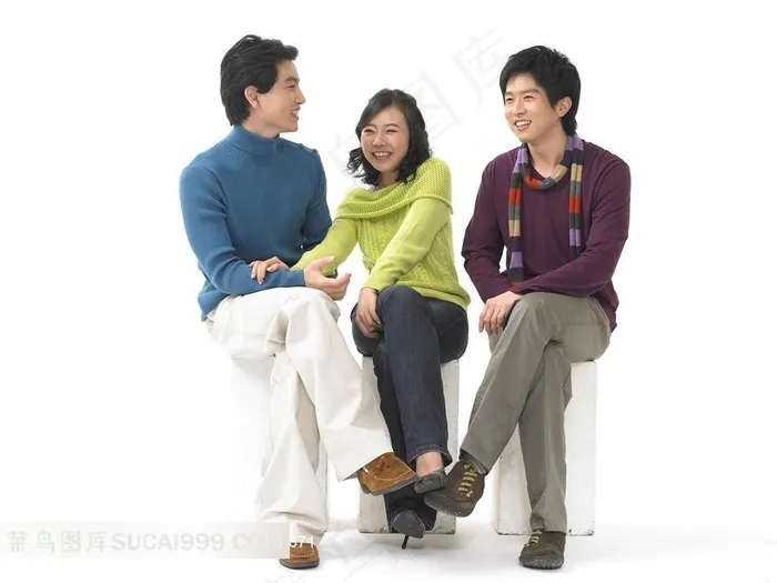 幸福的一家人摄影素材
