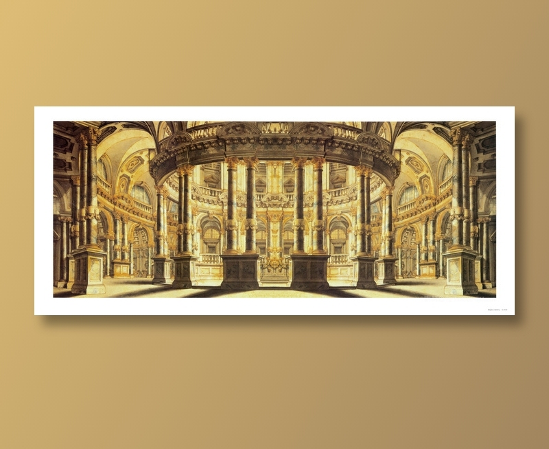 欧洲建筑室内插画