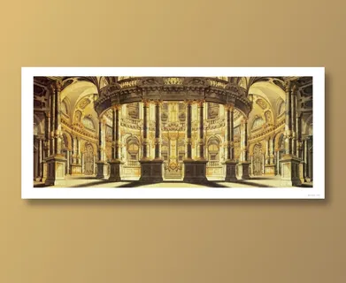 欧洲建筑室内插画