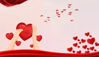 红色公益爱心慈善活动宣传海报展板背景图片PSD分层设计素材模板