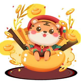 可爱2022年虎年吉祥物卡通形象新年海报元素AI矢量图PSD分层设计素材