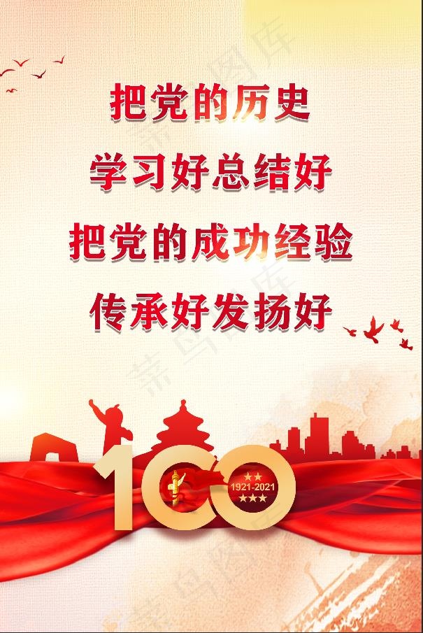 党史 党的历史 建党100周年psd模版下载