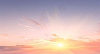 阳光晚霞风景蓝天白云图片