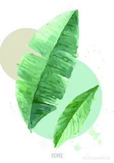 唯美水彩树叶装饰画 唯美水彩树叶装饰画