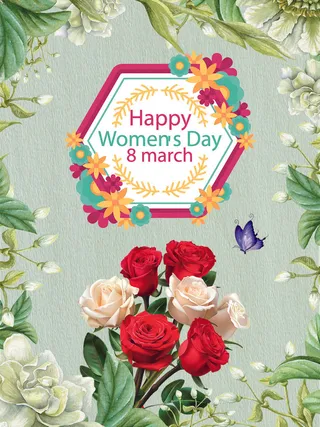 三八妇女节女神节贺卡素材