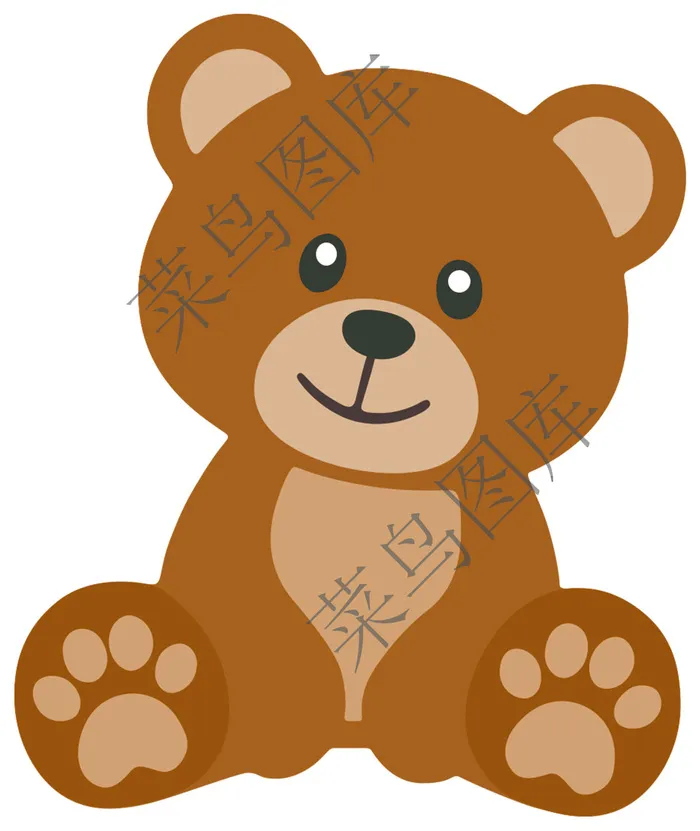 玩偶熊高清图psd模版下载