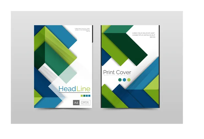 抽象矢量彩色时尚年度宣传册设计ai矢量模版下载